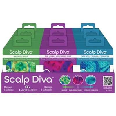 Olivia Garden Scalp Diva Display Kit 9 pc.